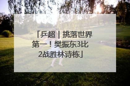 乒超｜挑落世界第一！樊振东3比2战胜林诗栋