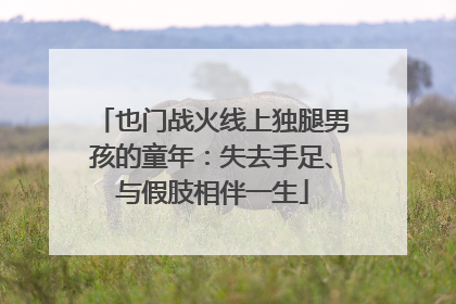 也门战火线上独腿男孩的童年：失去手足、与假肢相伴一生
