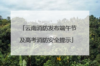 云南消防发布端午节及高考消防安全提示