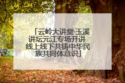 云岭大讲堂·玉溪讲坛元江专场开讲 线上线下共铸中华民族共同体意识