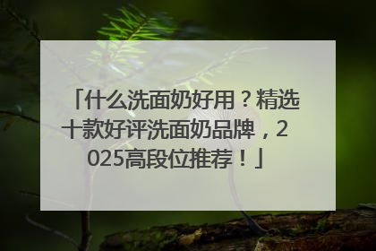 什么洗面奶好用？精选十款好评洗面奶品牌，2025高段位推荐！