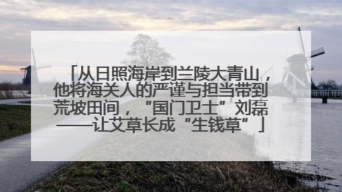 从日照海岸到兰陵大青山，他将海关人的严谨与担当带到荒坡田间，“国门卫士”刘磊——让艾草长成“生钱草”