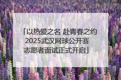 以热爱之名 赴青春之约 2025武汉网球公开赛志愿者面试正式开启