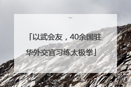 以武会友，40余国驻华外交官习练太极拳