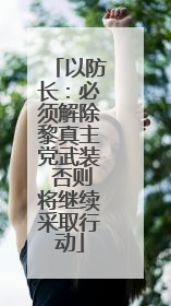 以防长：必须解除黎真主党武装 否则将继续采取行动