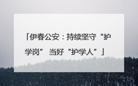 伊春公安：持续坚守“护学岗” 当好“护学人”
