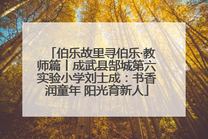伯乐故里寻伯乐·教师篇丨成武县郜城第六实验小学刘士成：书香润童年 阳光育新人