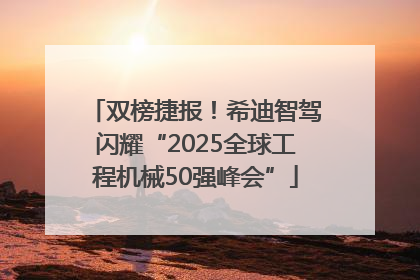 双榜捷报！希迪智驾闪耀“2025全球工程机械50强峰会”