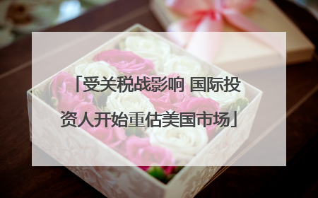受关税战影响 国际投资人开始重估美国市场