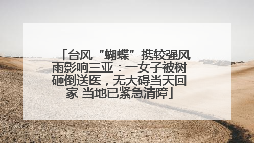 台风“蝴蝶”携较强风雨影响三亚：一女子被树砸倒送医，无大碍当天回家 当地已紧急清障