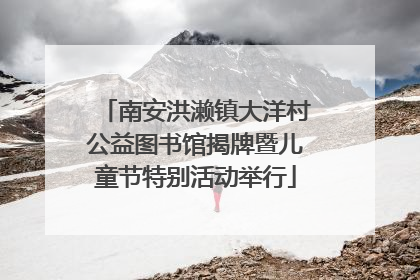 南安洪濑镇大洋村公益图书馆揭牌暨儿童节特别活动举行
