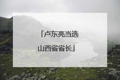 卢东亮当选山西省省长