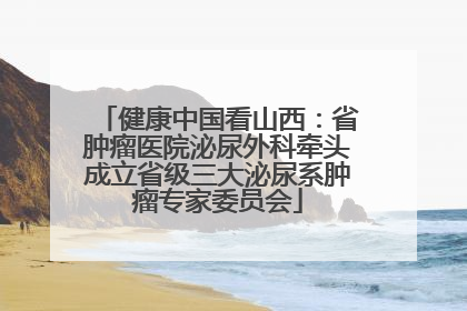 健康中国看山西：省肿瘤医院泌尿外科牵头成立省级三大泌尿系肿瘤专家委员会