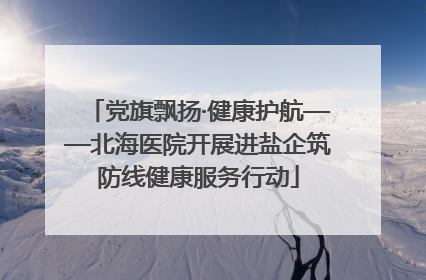 党旗飘扬·健康护航——北海医院开展进盐企筑防线健康服务行动