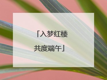 入梦红楼 共度端午