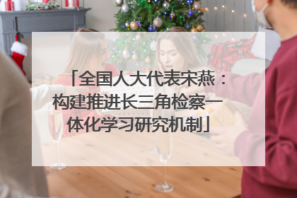 全国人大代表宋燕：构建推进长三角检察一体化学习研究机制