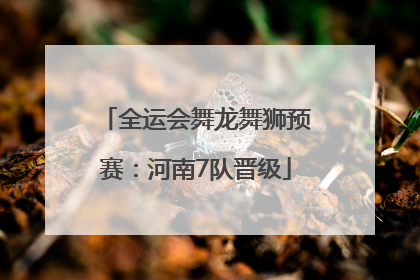全运会舞龙舞狮预赛：河南7队晋级