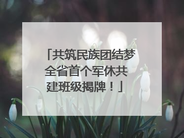 共筑民族团结梦 全省首个军休共建班级揭牌！
