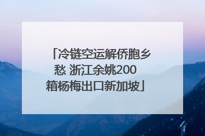 冷链空运解侨胞乡愁 浙江余姚200箱杨梅出口新加坡