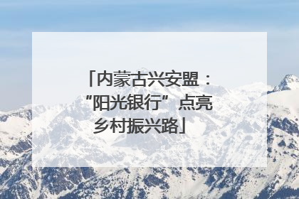 内蒙古兴安盟：“阳光银行”点亮乡村振兴路