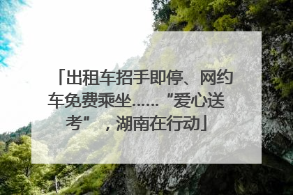 出租车招手即停、网约车免费乘坐……“爱心送考”，湖南在行动
