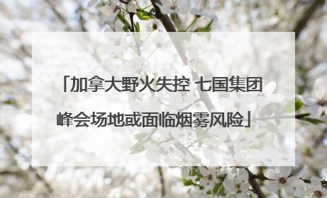 加拿大野火失控 七国集团峰会场地或面临烟雾风险