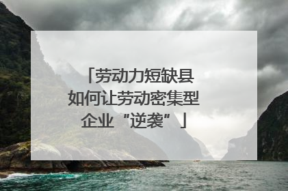 劳动力短缺县 如何让劳动密集型企业“逆袭”