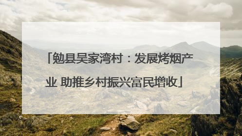 勉县吴家湾村：发展烤烟产业 助推乡村振兴富民增收
