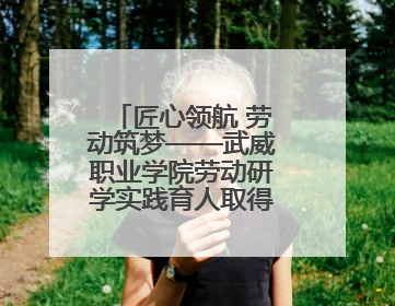 匠心领航 劳动筑梦——武威职业学院劳动研学实践育人取得新成果