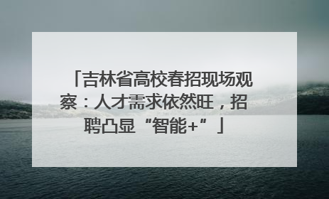 吉林省高校春招现场观察：人才需求依然旺，招聘凸显“智能+”