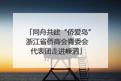 同舟共建“侨爱岛” 浙江省侨商会青委会代表团走进嵊泗