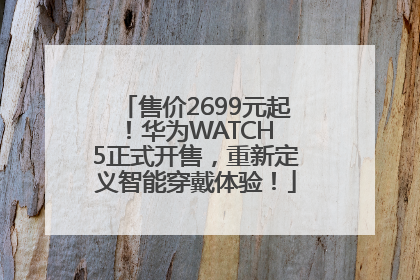 售价2699元起！华为WATCH 5正式开售，重新定义智能穿戴体验！