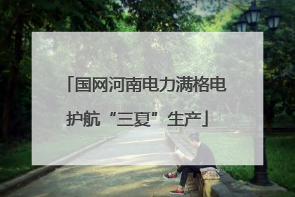 国网河南电力满格电护航“三夏”生产