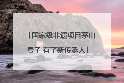国家级非遗项目茅山号子 有了新传承人