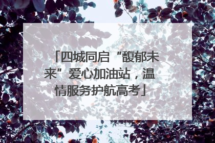 四城同启“馥郁未来”爱心加油站，温情服务护航高考