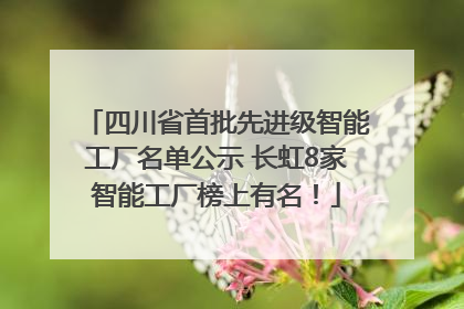 四川省首批先进级智能工厂名单公示 长虹8家智能工厂榜上有名！