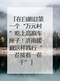 在白朗县第一个“万元村”吃上高原车厘子！济南援藏这样践行“一茬接着一茬干”