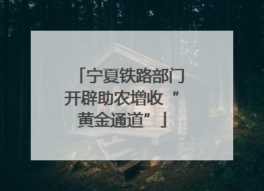 宁夏铁路部门开辟助农增收“黄金通道”