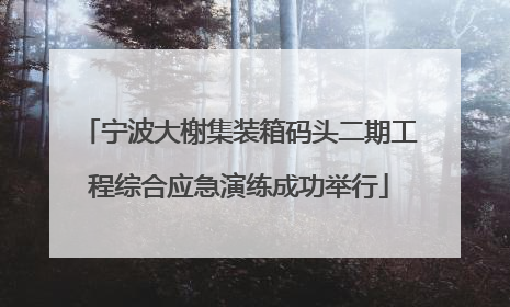 宁波大榭集装箱码头二期工程综合应急演练成功举行