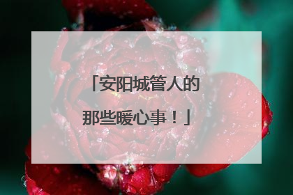 安阳城管人的那些暖心事！