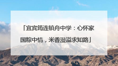 宜宾筠连镇舟中学：心怀家国粽中情，米香漫溢求知路
