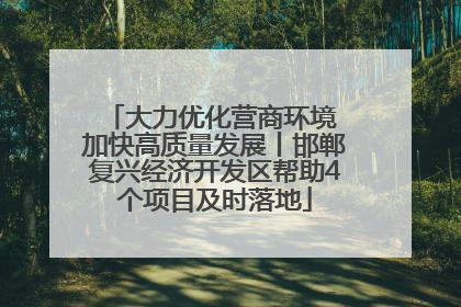 大力优化营商环境 加快高质量发展丨邯郸复兴经济开发区帮助4个项目及时落地