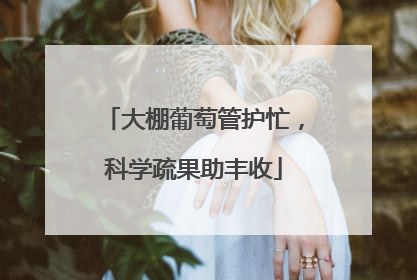 大棚葡萄管护忙，科学疏果助丰收