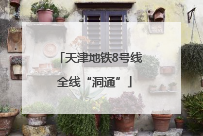天津地铁8号线全线“洞通”