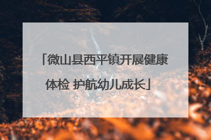 微山县西平镇开展健康体检 护航幼儿成长