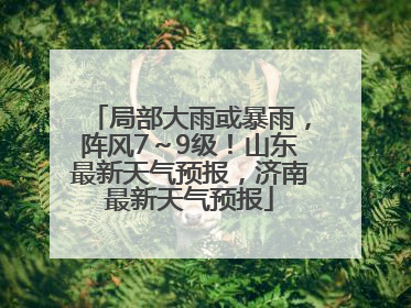 局部大雨或暴雨，阵风7～9级！山东最新天气预报，济南最新天气预报