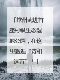 常州武进首座村级生态湿地公园，在这里邂逅“诗和远方”！