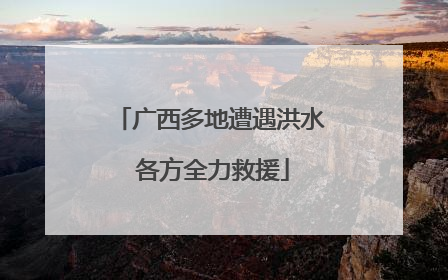广西多地遭遇洪水 各方全力救援