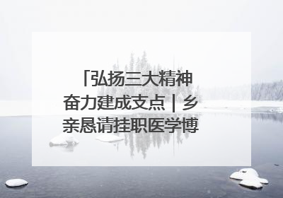 弘扬三大精神 奋力建成支点｜乡亲恳请挂职医学博士再留一年