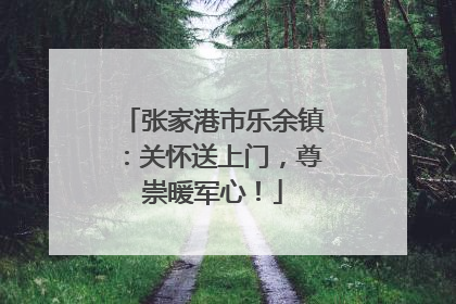 张家港市乐余镇：关怀送上门，尊崇暖军心！
